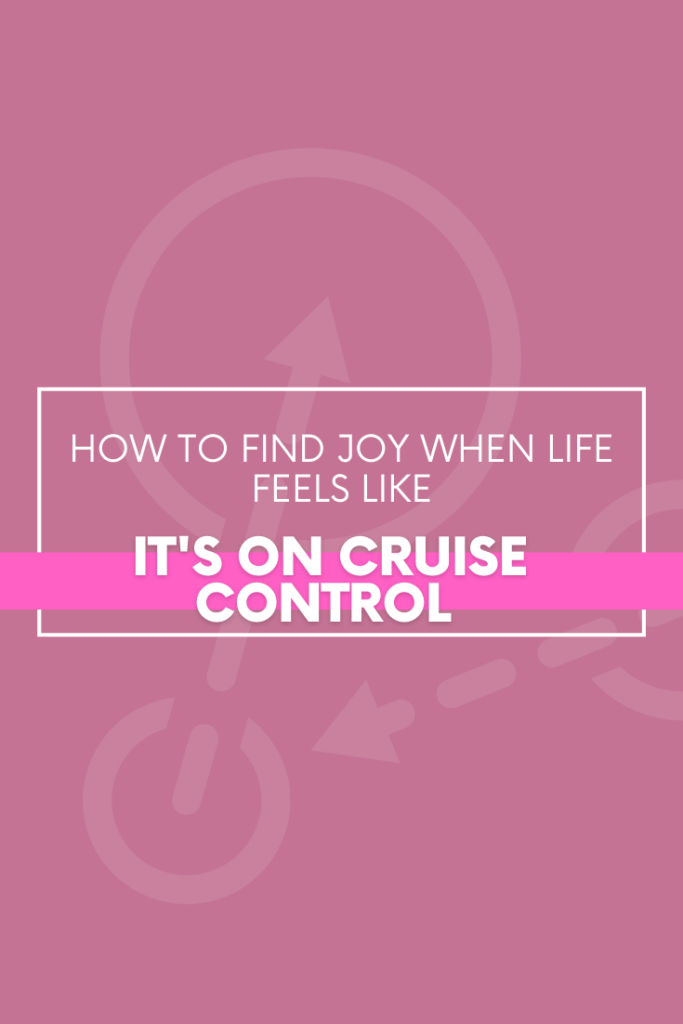 How To Find Joy When Life Feels Like It's On Cruise Control - The Savvy Working Mom |  I have a trick to help you snap out of that feeling of repetitiveness and ground yourself. This tip also makes you more productive. 